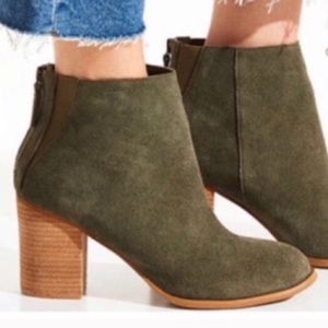 New! Short Suede Ankle Boot with Heels by UO